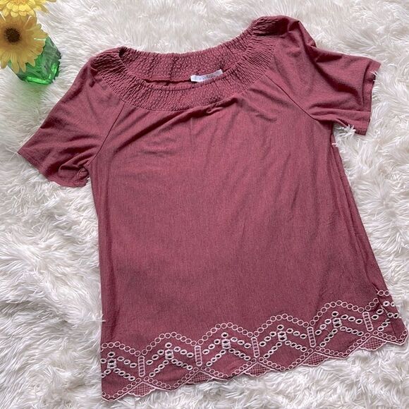 Fever Boho Embroidered Bottom Shirt Top - Picture 2 of 9